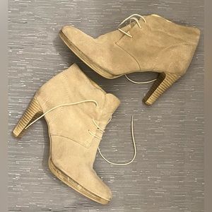 Barney’s New York Suede Lace Up Booties
